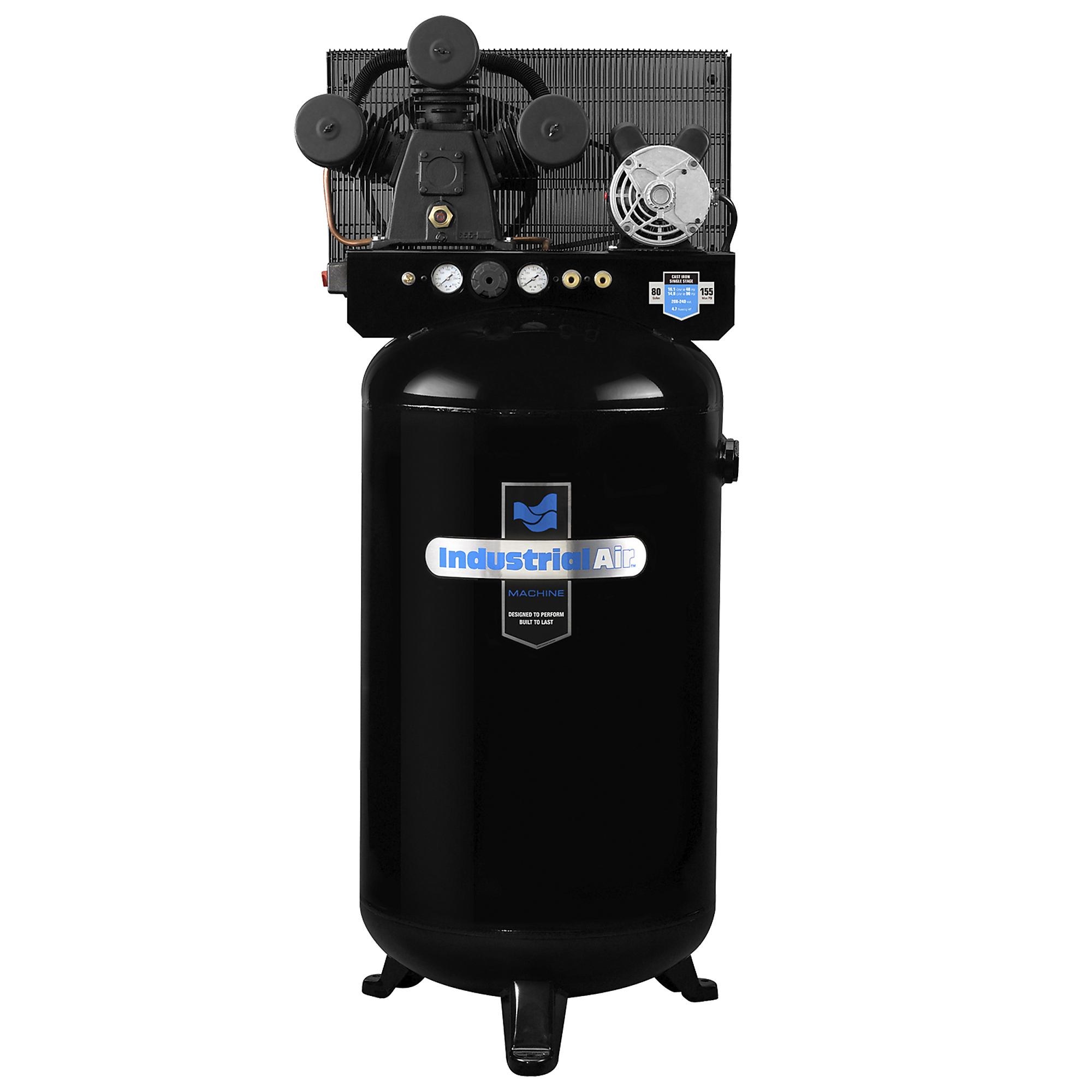 Industrial Air 80-Gallon, Single Stage Vertical Air Compressor, Model# ILA4708065